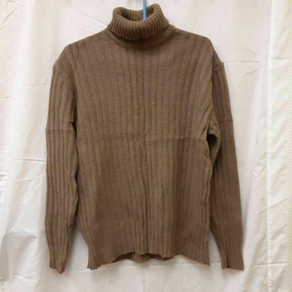 St Michael Mens Pullover Sweater Brown Turtleneck